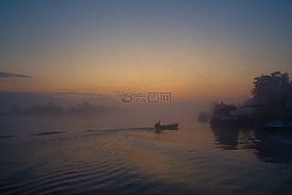 日落,黃昏,天空