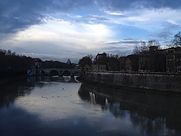羅馬,橋,夜