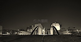 橋,晚上,古跡