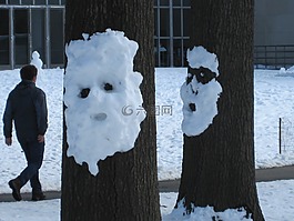雪的臉,冬天,樂趣