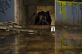 医院,被遗弃,雨