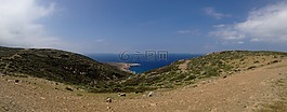 克里特島,山,海