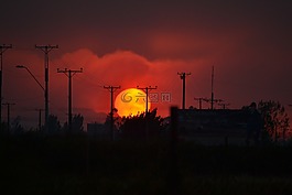 日落,路線,太陽(yáng)