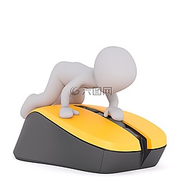 白人男性,3d模型,孤立