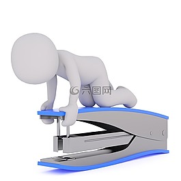 白人男性,3d模型,孤立