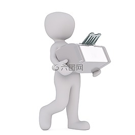 白人男性,3d模型,孤立