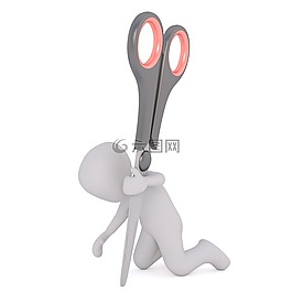 白人男性,3d模型,孤立