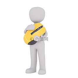 白人男性,3d模型,孤立