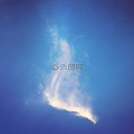 天空,藍色,云