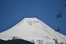 火山,雪,villarica