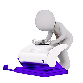 白人男性,3d模型,孤立