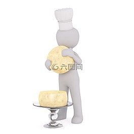 白人男性,3d模型,孤立