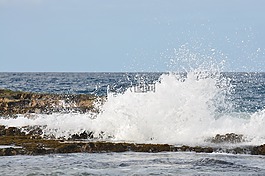 波,懸崖,泡沫