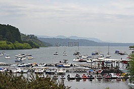 湖,小船,浮動