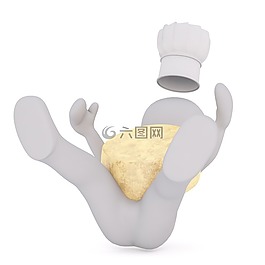 白人男性,3d模型,孤立