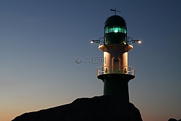 燈塔,晚上,心情
