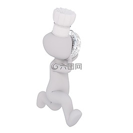 白人男性,3d模型,孤立