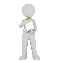 白人男性,3d模型,孤立