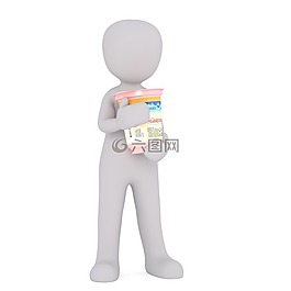 白人男性,3d模型,孤立