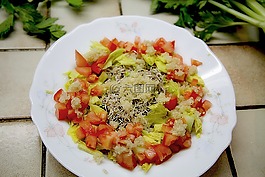 沙拉,番茄,kinoa