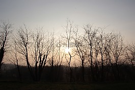 冬季日落,太陽(yáng),日落