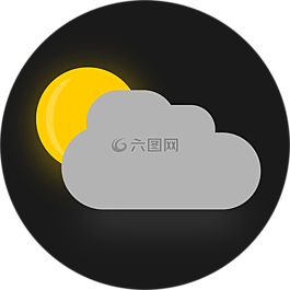 太陽(yáng),云,圖標(biāo)