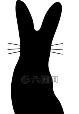 兔子,兔,側影
