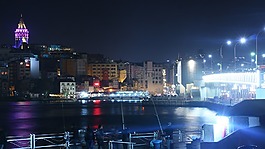 伊斯坦布爾,夜光的,景觀