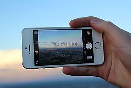 日落,iphone,電話