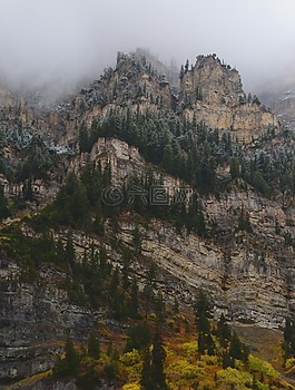 秋天,冬天,山