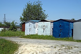車庫,片,金屬