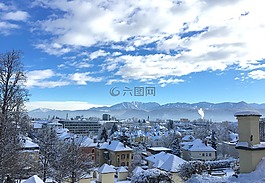 克拉根福,城市,冬天