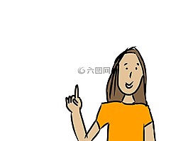 滑稽,漫畫,女子