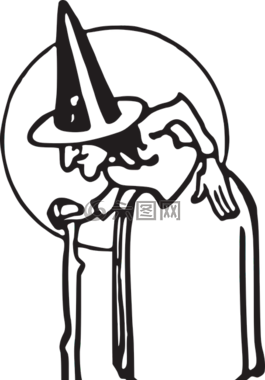 黑色和白色,老嫗,萬圣節(jié)