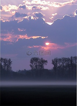 morgenstimmung,晨霧,日出