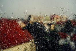 窗口,雨,玻璃