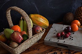 水果,葡萄,菠蘿