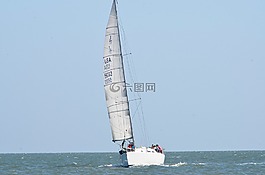 帆船,水,海洋
