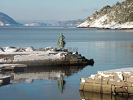 挪威,冬季,海