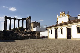 葡萄牙,évora,羅馬寺廟