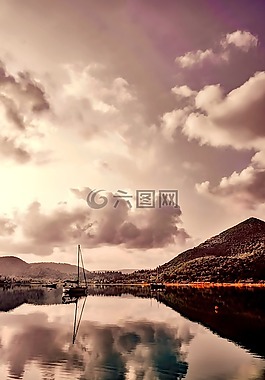 希臘,船,帆船