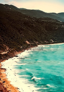 希腊,景观,海