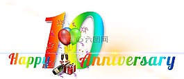横幅,标头,周年