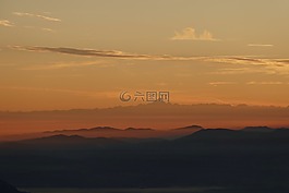 罗莎山脉,日落,景观