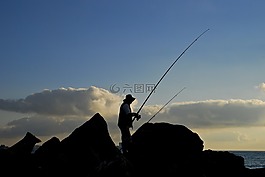 釣魚,水,自然