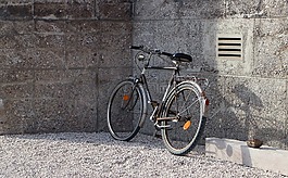 自行车,墙,停车空间