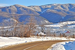 雪,自然,山