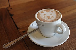 咖啡,喝,杯