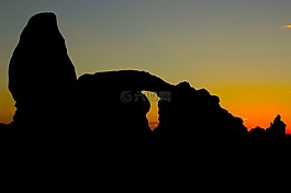 炮塔拱,日落,景觀