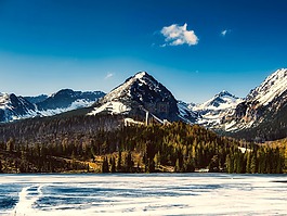 斯洛伐克,山,雪
